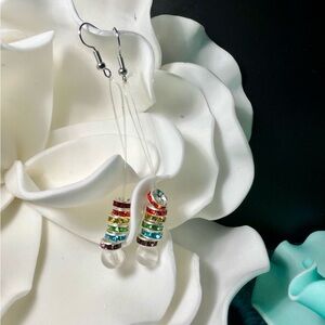 Colorful Crystal Drop Earrings
